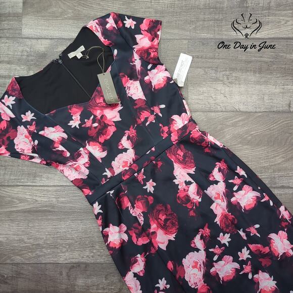 Eva Mendes Cap Sleeve Midi Dress Size 8 - Picture 3 of 7